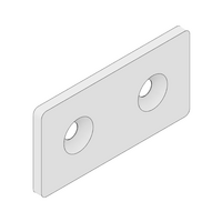 MODULAR SOLUTIONS TIE PLATE 45MM X 90MM X 6MM&lt;BR&gt;FLUSH FLAT WITH STAINLESS STEEL HARDWARE